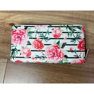 Karma Rose Floral Womens Boho Zip Around Wallet ID Cards